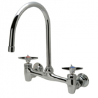 Zurn Z843C2-XL Sink Faucet  8in Gooseneck  4in Wrist Blade Hles.